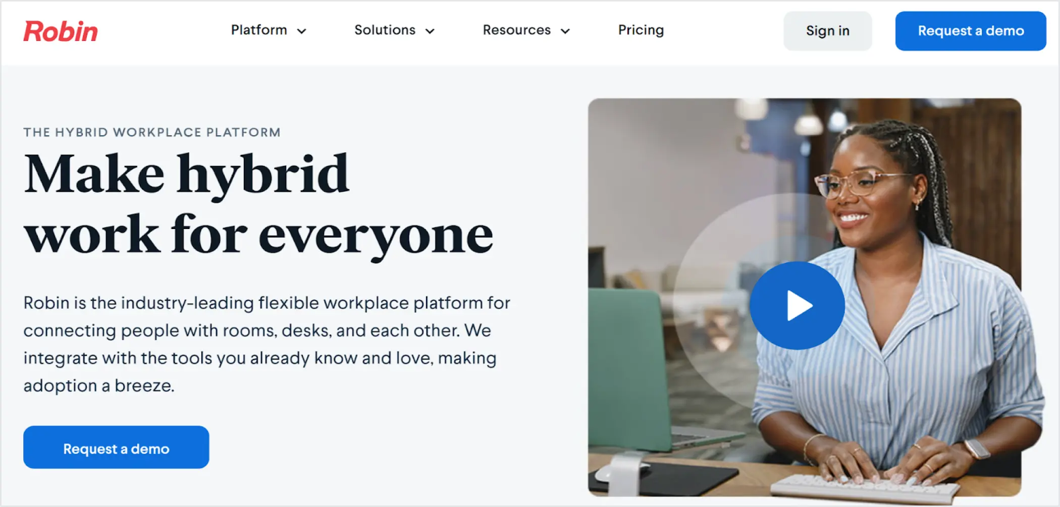 Robin provides a workplace platform for web and mobile users