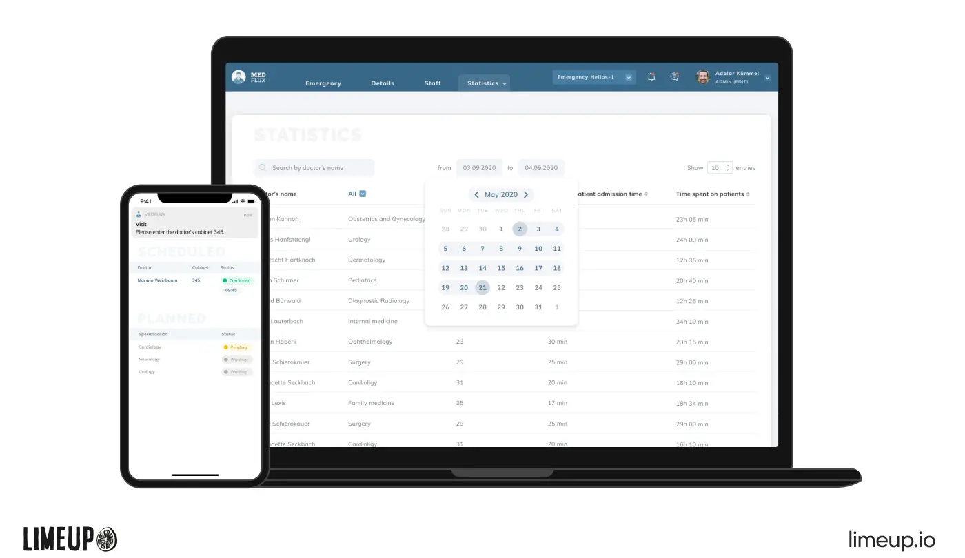 XSeeding designed communication chat for MedFlux