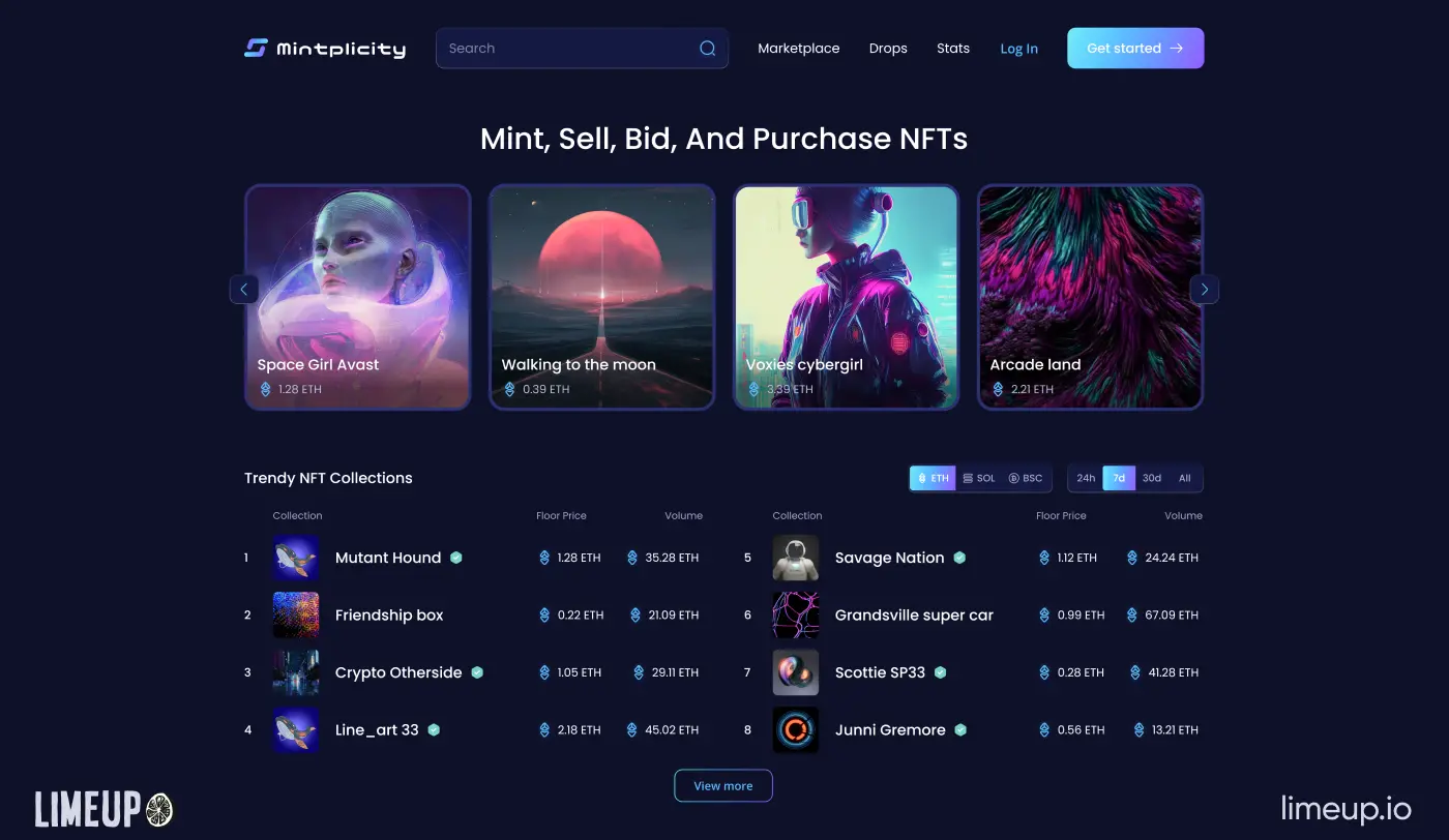 XSeeding designed a launchpad page for Mintplicity
